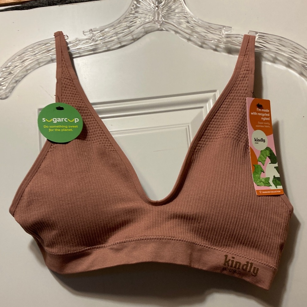 Women's Seamless Ribbed Bralette M NWT